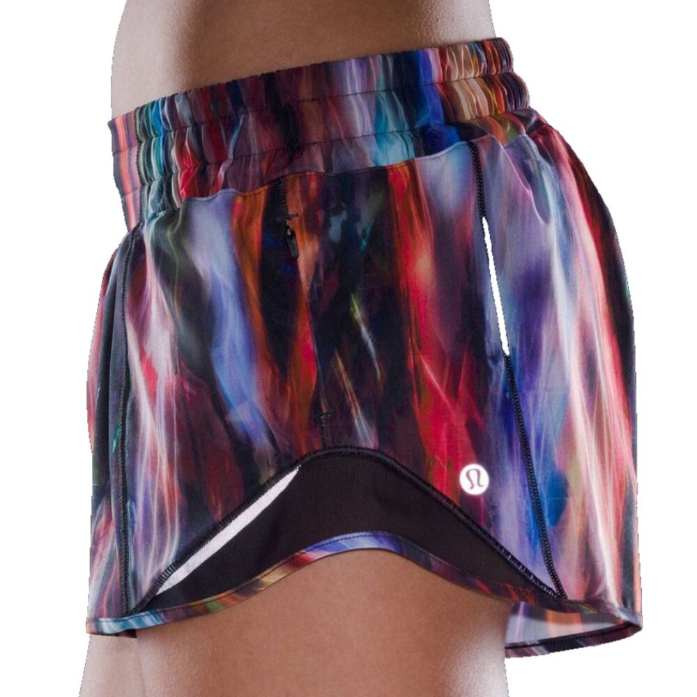 EUC Lululemon Hotty Hot Short II 2.5" Womens 4 Chroma Fusion Multi Black running - Picture 3 of 3